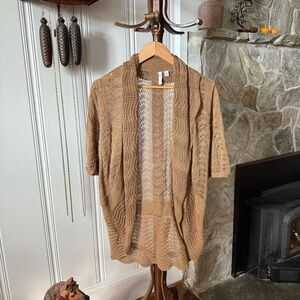 Beatrix OST Tan Knit Open Shrug Cardigan
